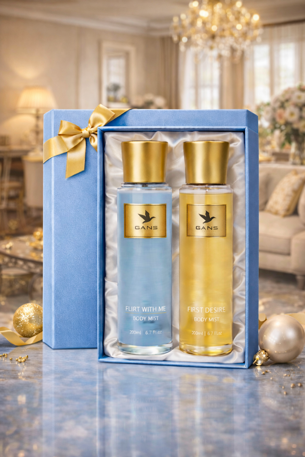 GANS Flirt With Me & First Desire Body Mist Combo – 200ml Each (Combo Pack of 2) | Playful & Fruity Long-Lasting Fragrance | Paraben-Free | Lightweight Everyday Body Spray | Perfect for Gifting