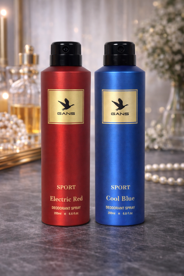 Cool Blue & Electric Red Deodorant Duo – 200ml each