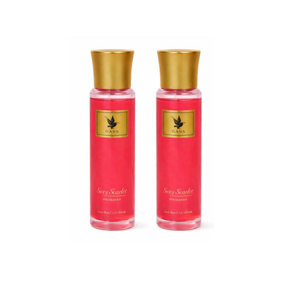 GANS Sexy Scarlet Body Mist for Women – 200ml Each (Combo Pack of 2) | Bold, Sensual & Long-Lasting Fragrance | Paraben-Free | Lightweight Everyday Body Spray | Perfect for Gifting