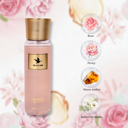 GANS Pink Blush, First Desire & Olive Bloom Body Mist Combo – 200ml Each (Combo Pack of 3) | Floral, Fruity & Fresh Long-Lasting Fragrance | Paraben-Free | Lightweight Everyday Body Spray | Perfect for Gifting