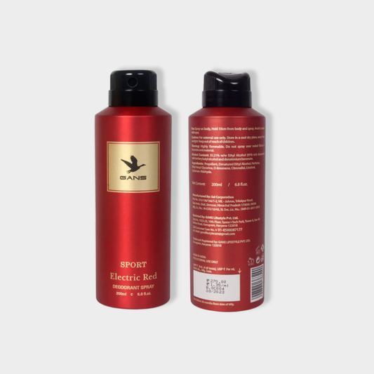 GANS Electric Red Perfume Deodorant Spray – 200ml