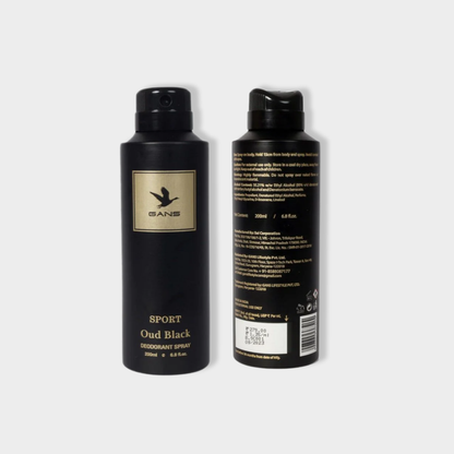 GANS Oud Black Perfume Deodorant Spray – 200ml