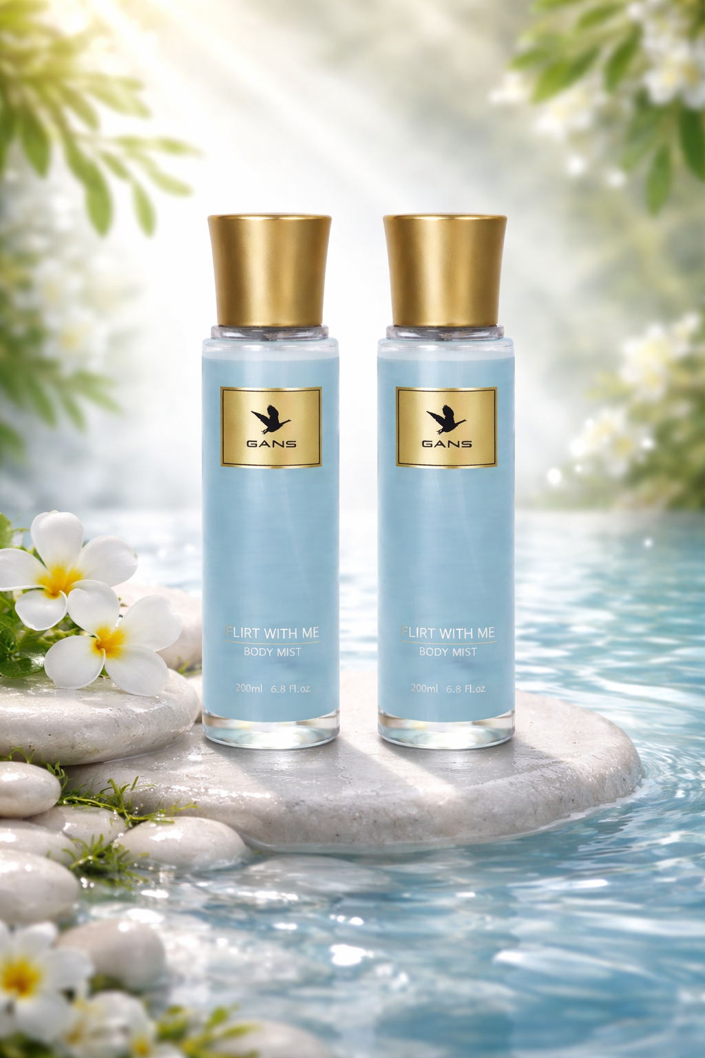 GANS Flirt With Me Body Mist for Women – 200ml Each (Combo Pack of 2) | Playful, Sweet & Long-Lasting Fragrance | Paraben-Free | Lightweight Everyday Body Spray | Perfect for Gifting