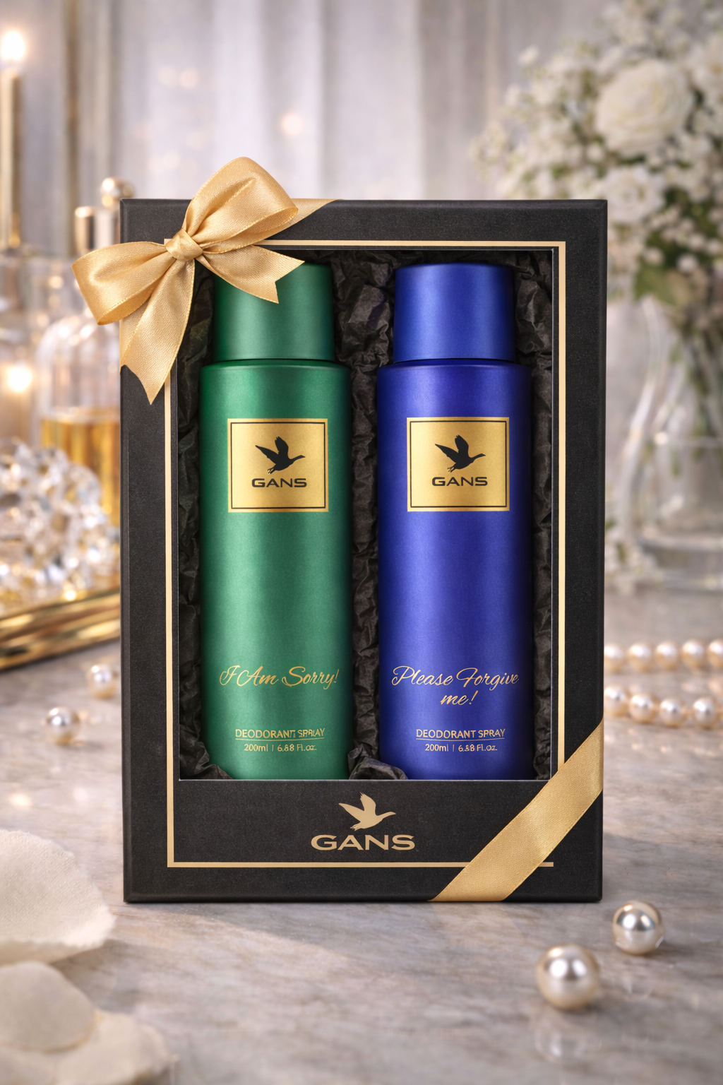 GANS Please Forgive Me & I Am Sorry Deodorant Spray Combo Pack (200ml Each) | Long-Lasting Freshness | Quick-Dry Non-Sticky Body Spray | Daily Use Fragrance | For Men & Women