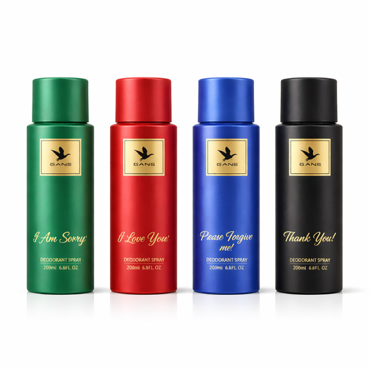 GANS Premium Deodorant Spray Combo Pack of 4 (200ml Each) | Long Lasting Freshness | Body Spray for Men & Women