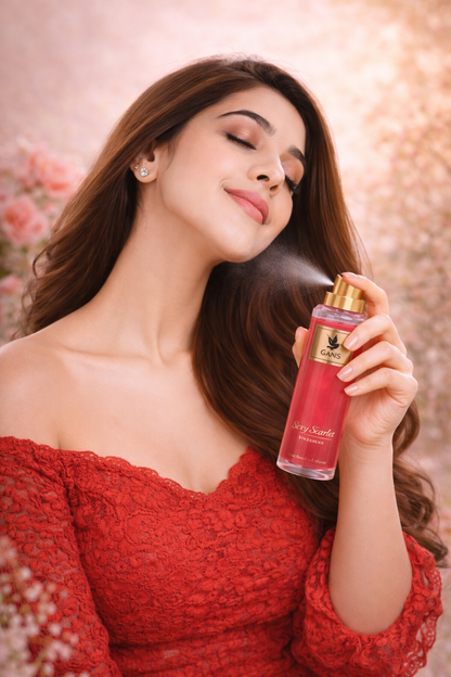 GANS Sexy Scarlet, Flirt With Me & Olive Bloom Body Mist Combo – 200ml Each (Combo Pack of 3) | Bold, Playful & Fresh Long-Lasting Fragrance | Paraben-Free | Lightweight Everyday Body Spray | Perfect for Gifting