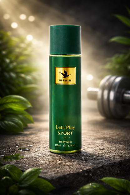 GANS Sports Body Mist Combo – Let’s Play & Let’s Walk – 150ml Each (Combo Pack of 2) | Refreshing, Energetic & Long-Lasting Fragrance | Paraben-Free | Lightweight Everyday Body Spray | Unisex | Perfect for Gifting