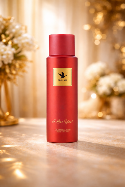 GANS Thank You & I Love You Deodorant Spray Combo Pack (200ml Each) | Long-Lasting Freshness | Quick-Dry Non-Sticky Body Spray | Daily Use Fragrance | For Men & Women