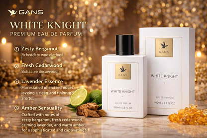 GANS White Horse & Dark Horse Eau De Parfum Combo Pack of 2 for Men (100 ML Each) | Long Lasting Oud & Woody Premium Fragrance | Strong Masculine Scent