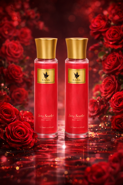 GANS Sexy Scarlet Body Mist for Women – 200ml Each (Combo Pack of 2) | Bold, Sensual & Long-Lasting Fragrance | Paraben-Free | Lightweight Everyday Body Spray | Perfect for Gifting