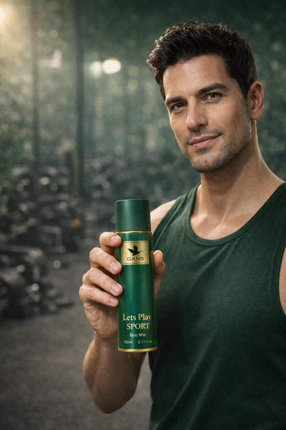 GANS Sports Body Mist Combo – Let’s Play & Let’s Walk – 150ml Each (Combo Pack of 2) | Refreshing, Energetic & Long-Lasting Fragrance | Paraben-Free | Lightweight Everyday Body Spray | Unisex | Perfect for Gifting