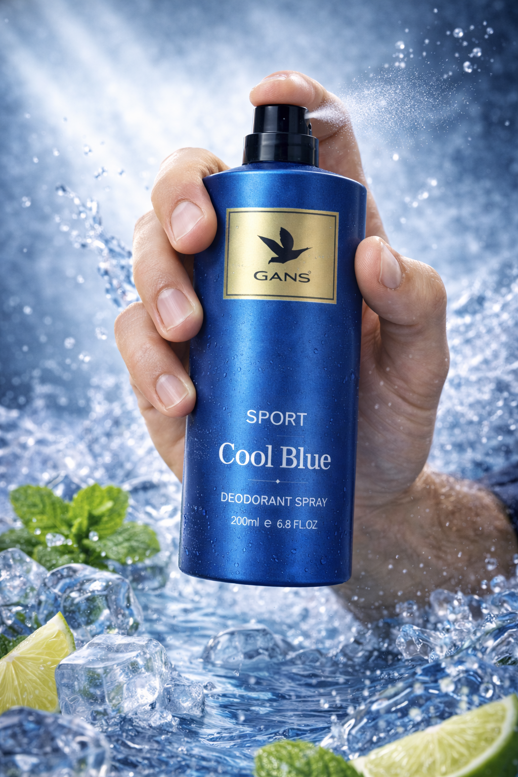 GANS Premium Deodorant Spray Combo Pack of 4 (200ml Each) | Long Lasting Fragrance Body Spray for Men & Women