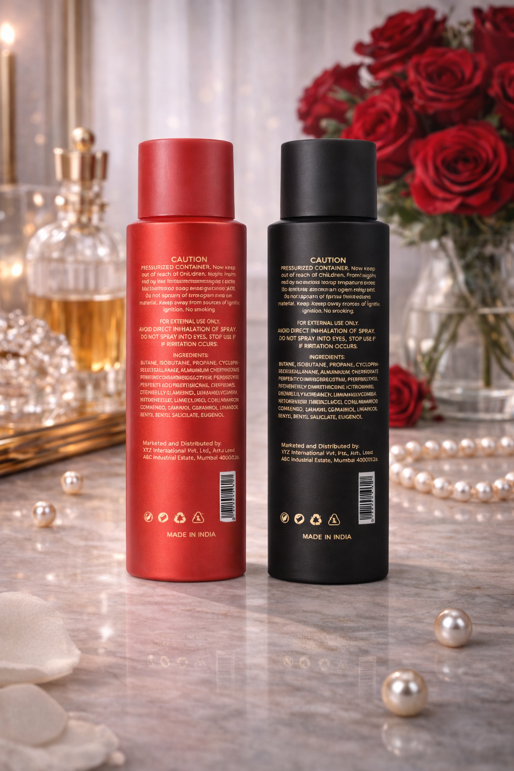 GANS Thank You & I Love You Deodorant Spray Combo Pack (200ml Each) | Long-Lasting Freshness | Quick-Dry Non-Sticky Body Spray | Daily Use Fragrance | For Men & Women