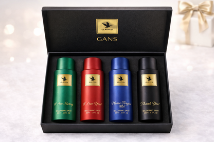 GANS Premium Deodorant Spray Combo Pack of 4 (200ml Each) | Long Lasting Freshness | Body Spray for Men & Women