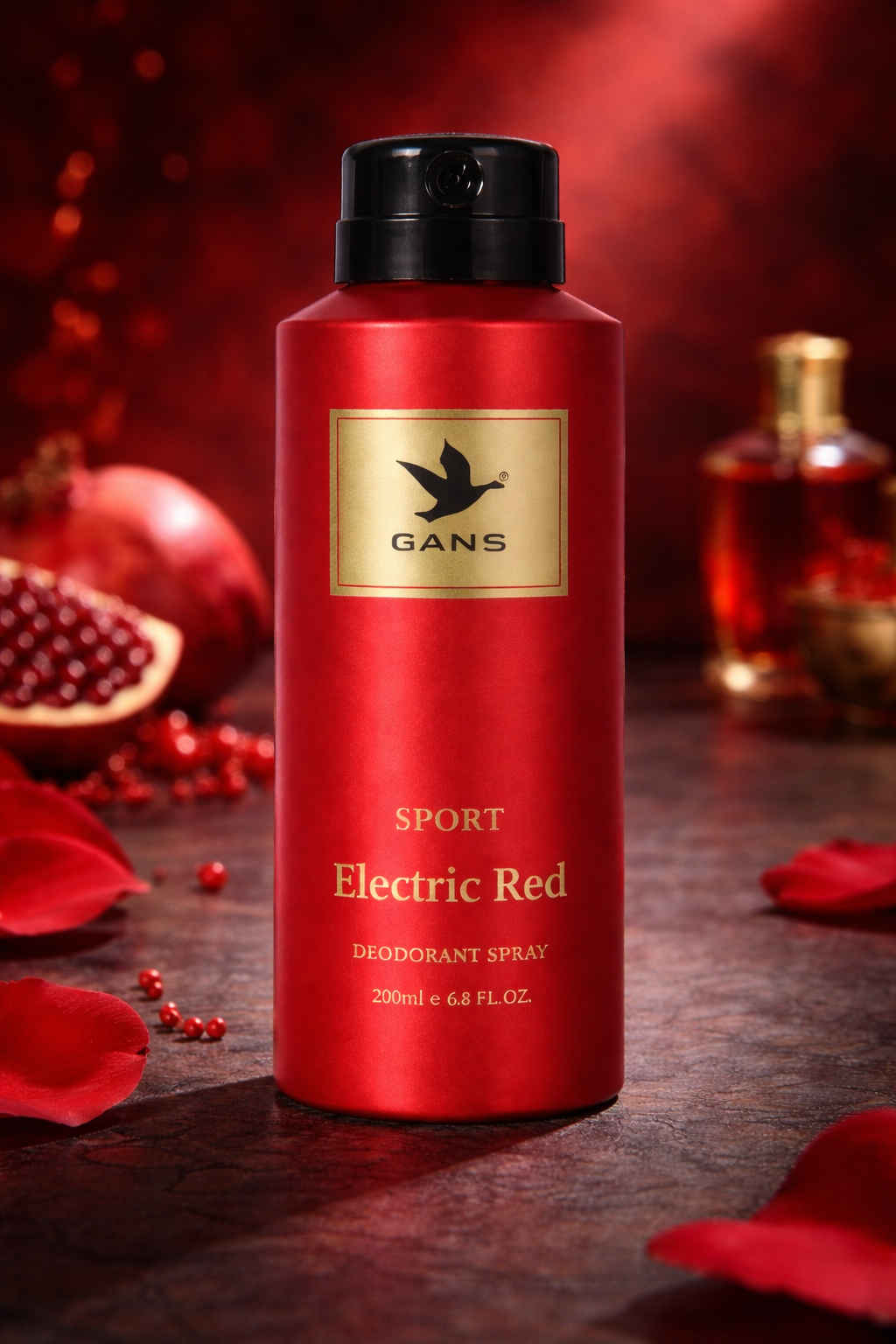 GANS Pearl White & Electric Red Deodorant Spray Combo Pack for Men (200ml Each) | Long-Lasting Freshness | Citrus Floral & Sporty Citrus Oud Fragrance | Non-Sticky Body Spray