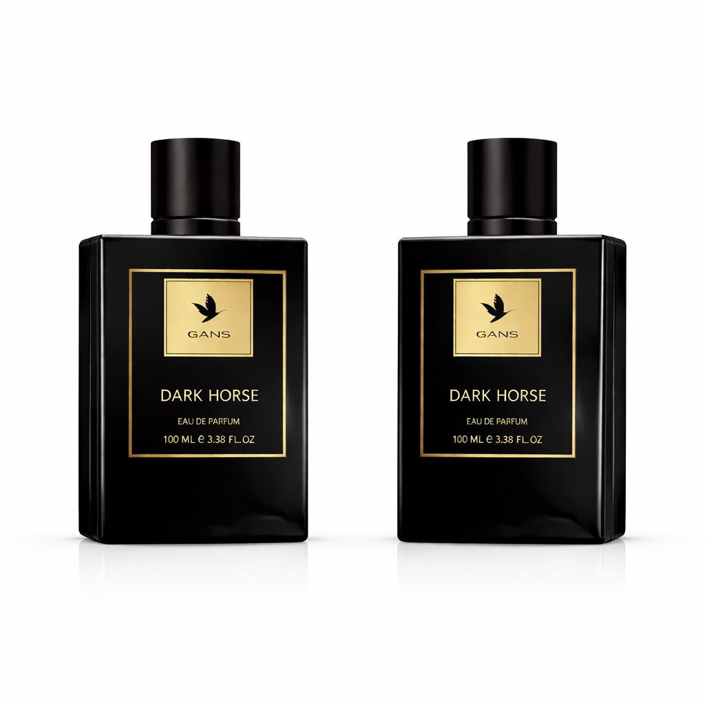GANS Dark Horse Eau De Parfum for Men Combo Pack of 2 (2x100 ML) | Oud & Woody Notes | Long-Lasting Premium Fragrance