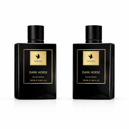 GANS Dark Horse Eau De Parfum for Men Combo Pack of 2 (2x100 ML) | Oud & Woody Notes | Long-Lasting Premium Fragrance