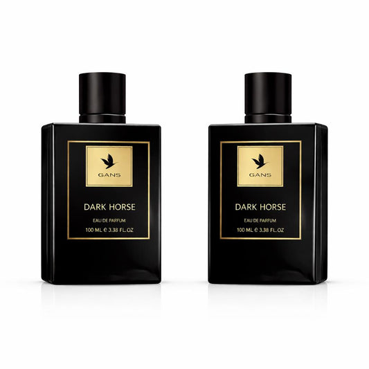 GANS Dark Horse Eau De Parfum for Men Combo Pack of 2 (2x100 ML) | Oud & Woody Notes | Long-Lasting Premium Fragrance