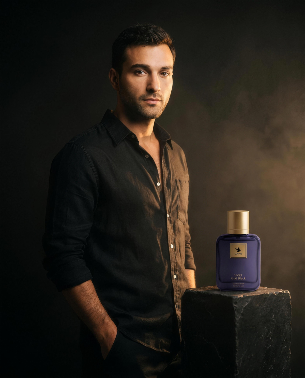 Oud Black eau de parfum, worn