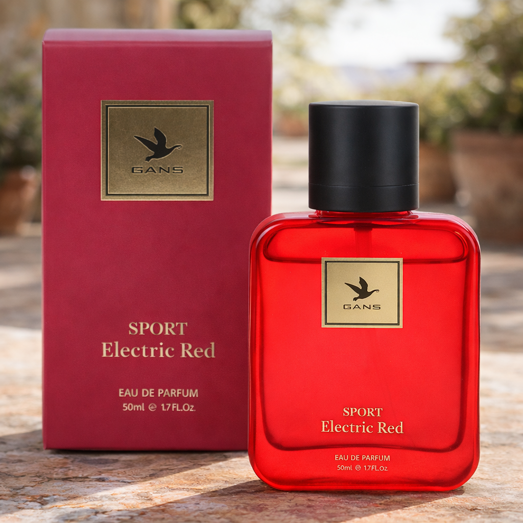 GANS Electric Red & Oud Black Eau De Parfum Combo Pack of 2 (50 ML Each) | Long Lasting Citrus & Oud Premium Fragrance | Fresh & Bold Unisex Perfume