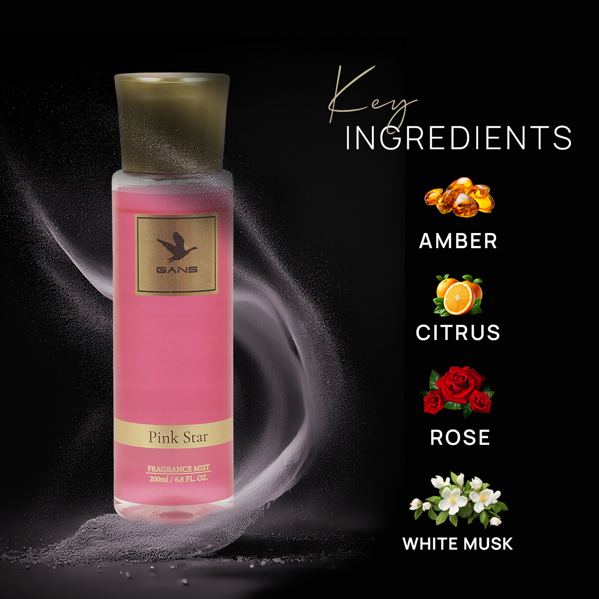 Pink Star Body Mist for Women- 200ml