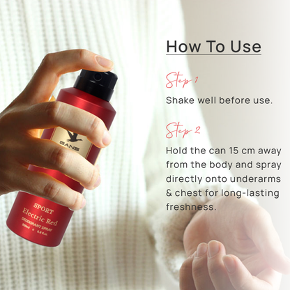 GANS Electric Red Perfume Deodorant Spray – 200ml