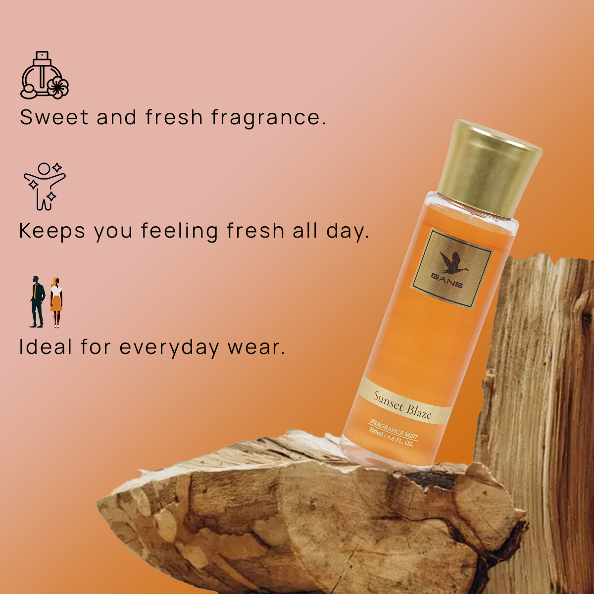 Sunset Blaze Body Mist for Women -200ml